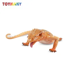 Toymany Simulation Bearded Dragon Reptile Animal Model Toy Mini Figures Dolls Action Figurines Toys Children Gift