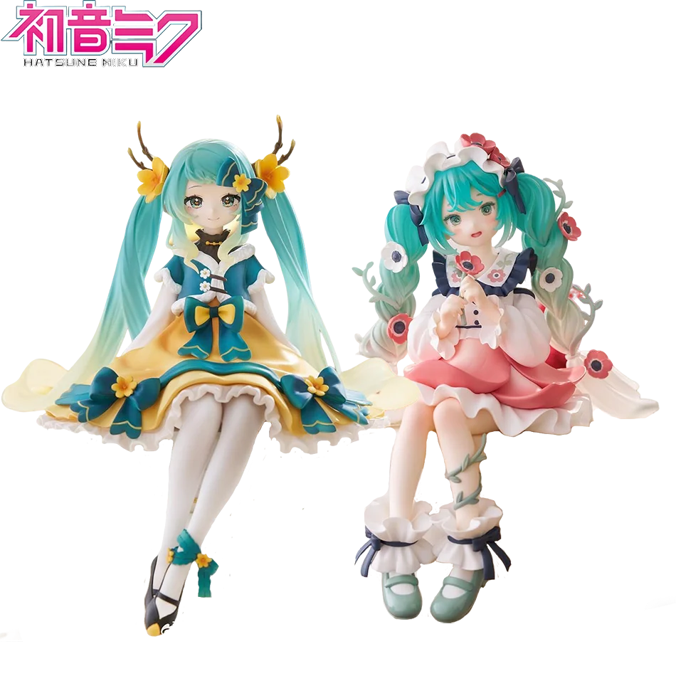 Hatsune Miku figura de Anime juguetes colección de hadas de flores MIKU Kawaii dibujos animados PVC figura de acción modelo muñecas regalos de cumpleaños niños