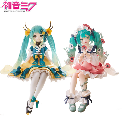 Hatsune miku anime figura brinquedos flor fada coleção miku kawaii dos desenhos animados pvc ação estatueta modelo bonecas presentes de aniversário crianças