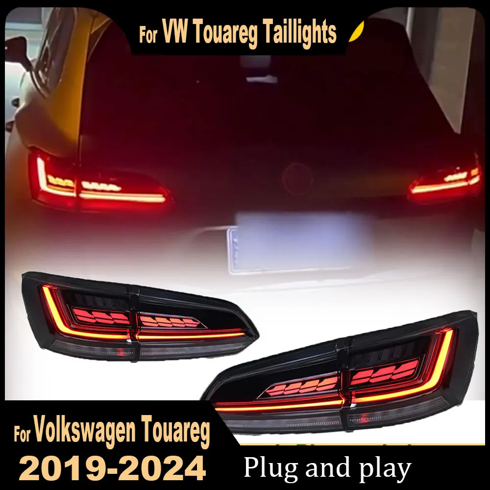 LED Tail Lamp for VW Touareg Led Tail Light 2019 2020 2021 2022 2023 Touareg Rear Lamp DRL Dynamic Signal Reverse Accessories