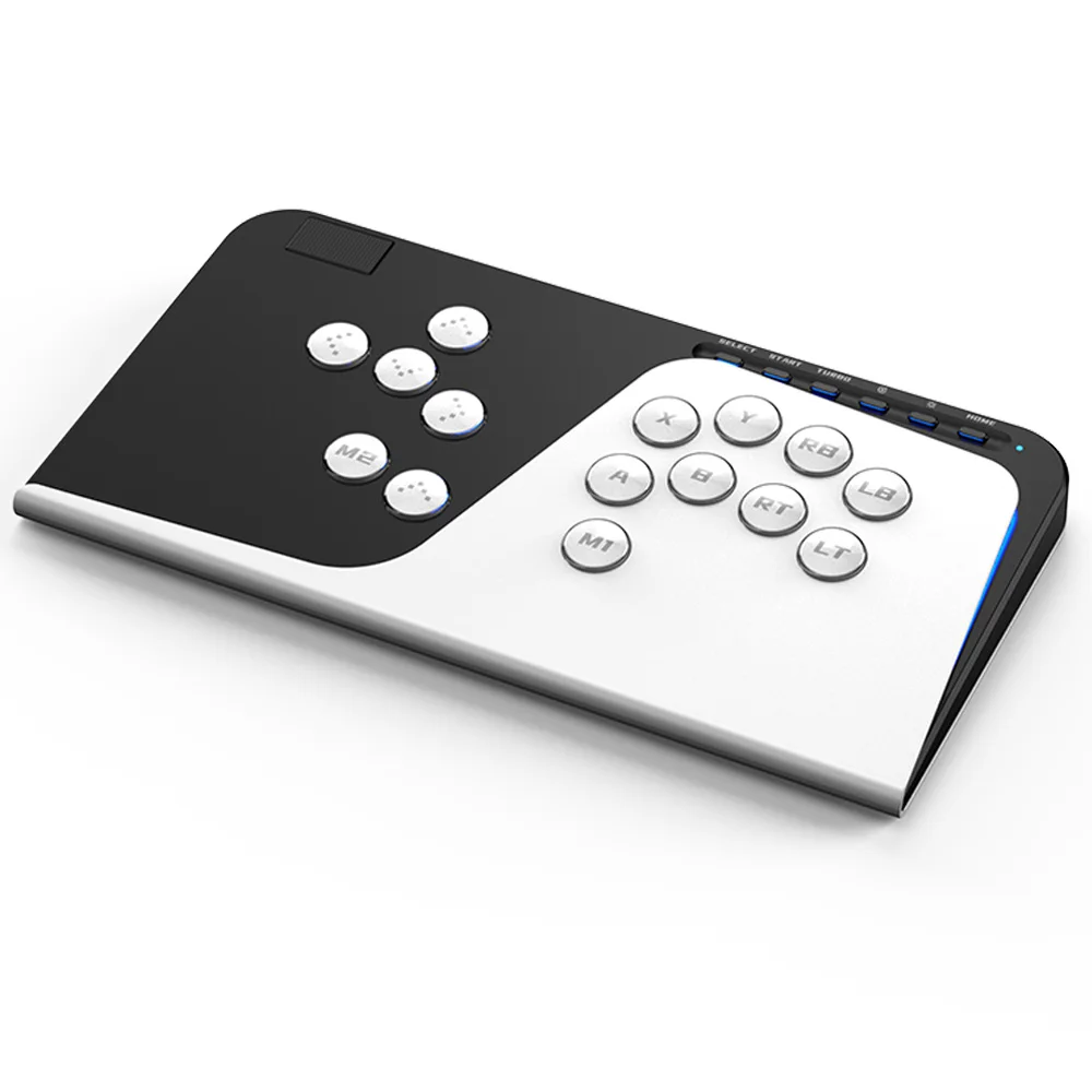 Controlador de Arcade Sem Alavanca VILCORN Y03 para PS4, PS3, Switch, PC, Android, Gamepad Estilo Hitbox com Touchpad Turbo M1/M2 Macro
