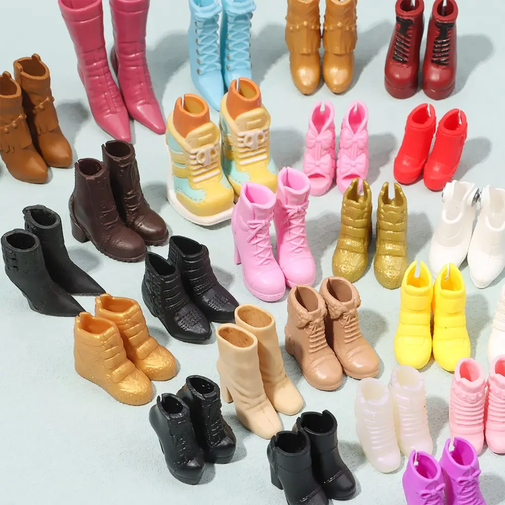 1Pair 30cm Doll Shoes Fashion Doll Boots Fit Foot Length 2.2cm Doll Colorful Long Knees Boots 1/6 BJD Dolls Accessories