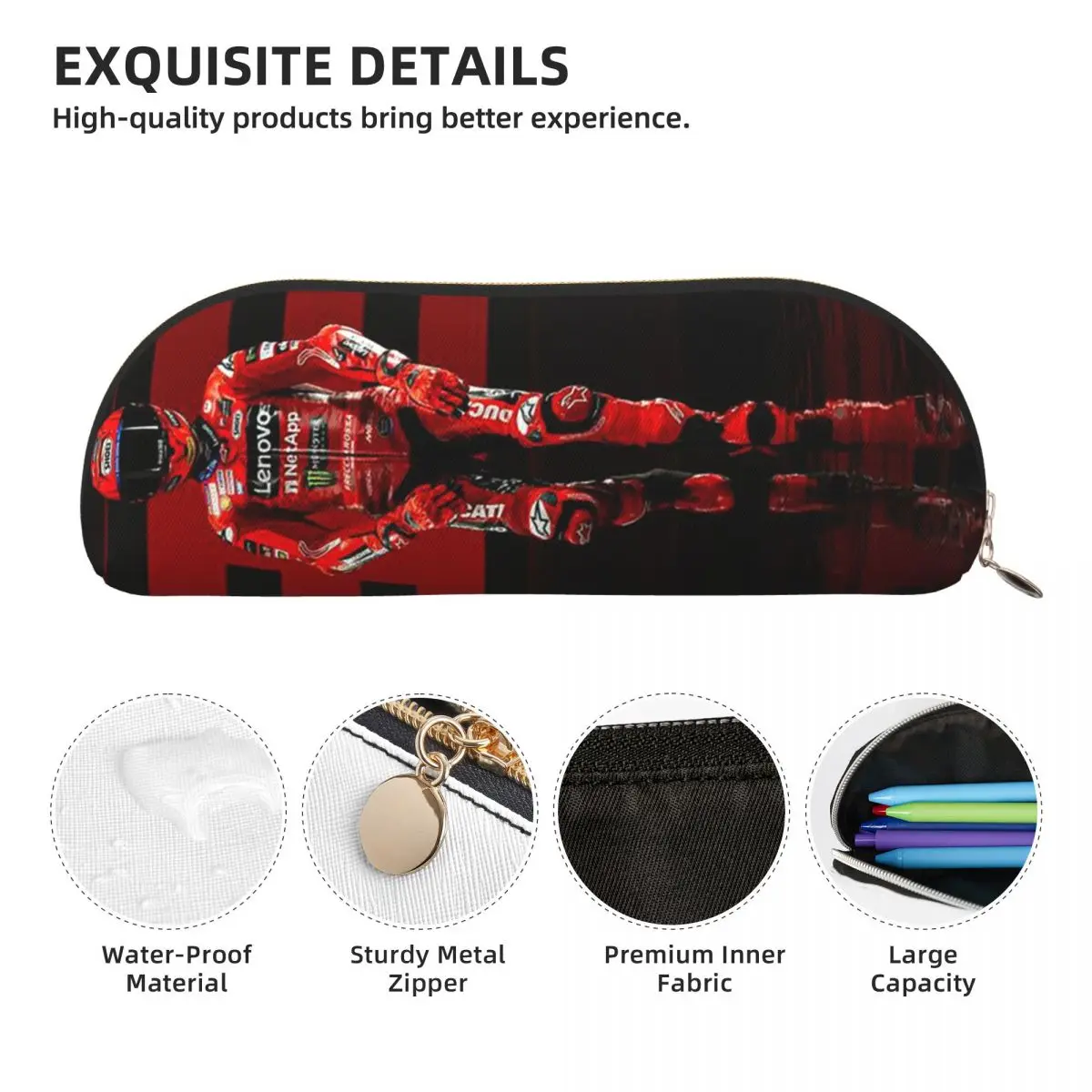 دراجة نارية مارك مارك ماركيز 93 مقلمة حامل قلم تخزين لوازم مكتبية سعة كبيرة صندوق القلم حقيبة أقلام رصاص لهدايا الأطفال