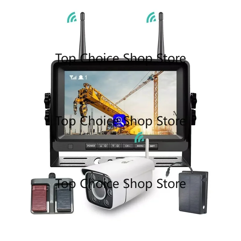 7 inch wireless tower mon-itoring de-vice 30 times zoom equipped with metal foot operated control box high definition