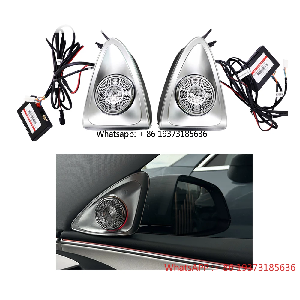 VJOYCAR передний двухдверный автомобильный твитер для Tesla Model 3 Y, вращающийся динамик Highland 246, RGB окружающее освещение, 4D стерео твитеры