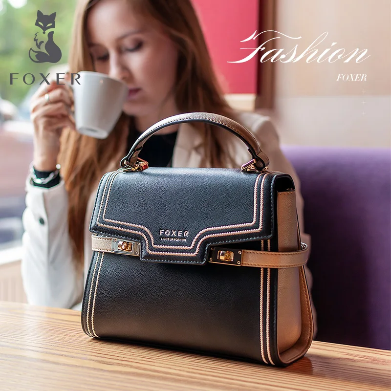 Imagem -06 - Foxer-bolsa Mid Feminina Bolsa Crossbody Alta Capacidade Bolsa de Ombro Couro Dividido Bolsa de Luxo Flap Messenger Senhoras Elegante Mulheres