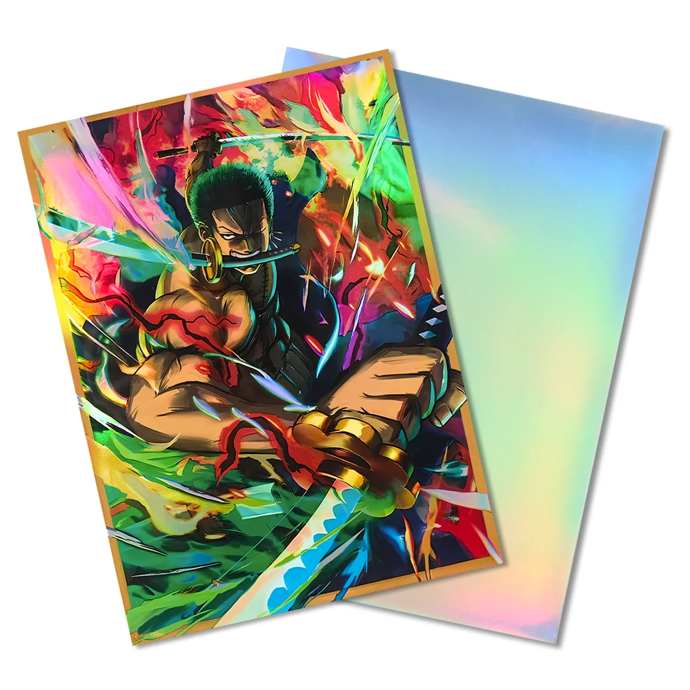 

60pcs/bag 67 X 92mm Laser One Piece Card Sleeves Used for Standard Size Board Game Trading Cards Game collection card TCG Cards