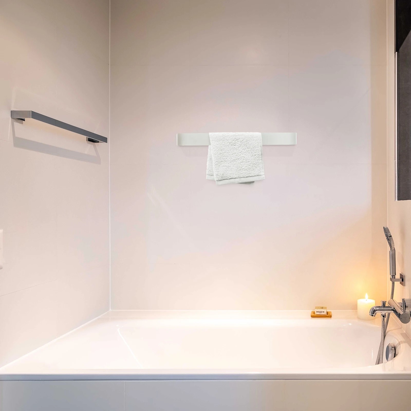 

Towel Holder Aluminium Alloy Bathroom Towel Bar No Drill Mounting Roll Paper Organizer Storage Rack Hanger Bracket System