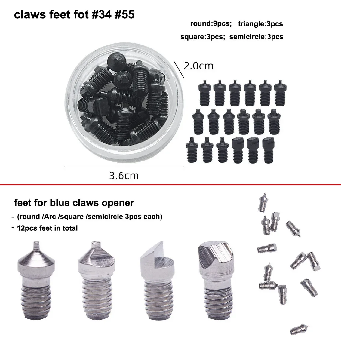 Solid Steel Watch Case Opener Tool Adjustable 3 Claws Screw Watch Back Cover Remover Open Wrench Watchmaker Repair Tools Kit