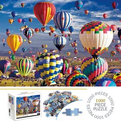 1000 Pieces Hot Air Balloon Jigsaw Puzzles for Adults Home Decor Games Family Fun Floor Puzzles Educational Toys for Kids