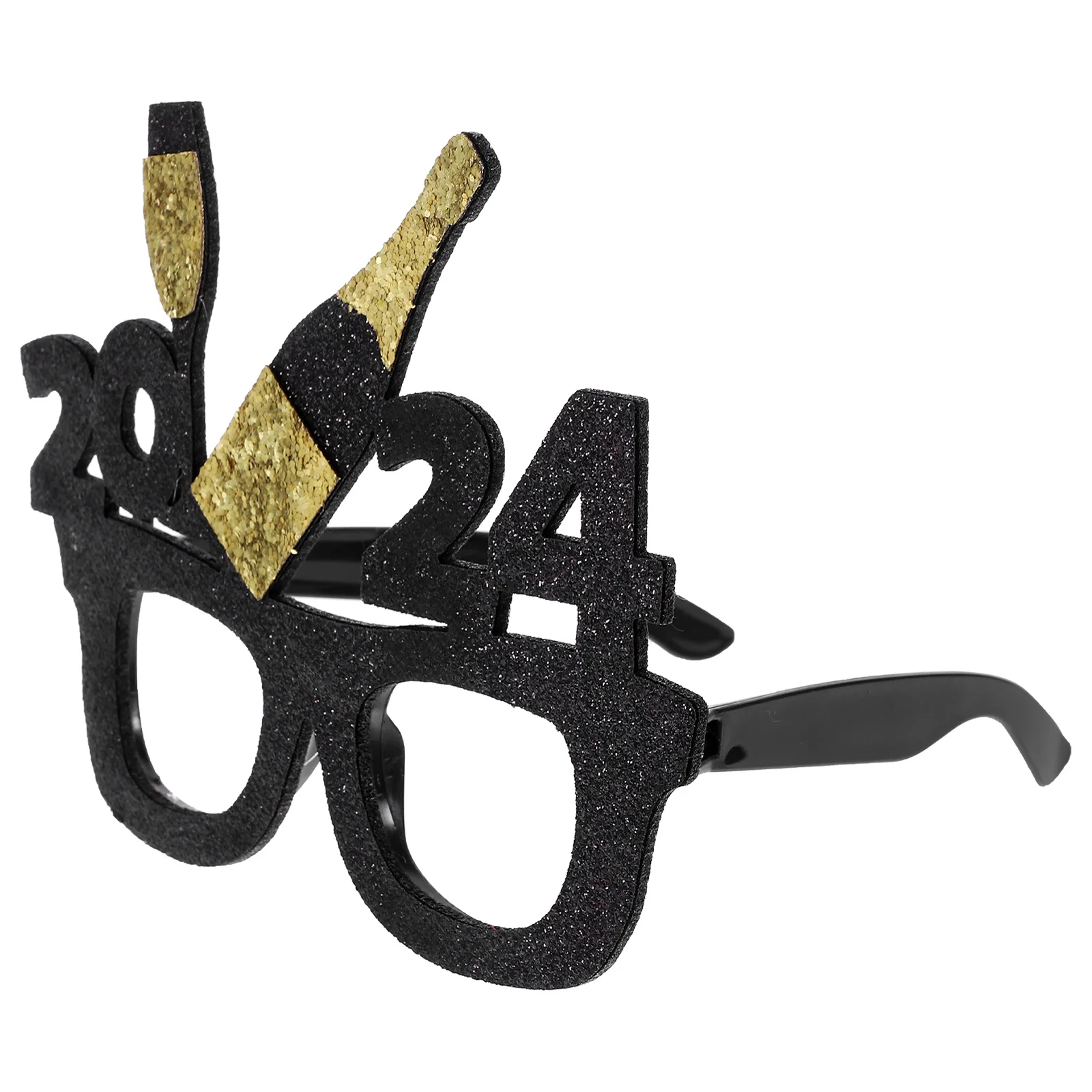 

New Year Party Glasses 2024 Photo Props Eyewear Supplies Funny Dancing Wear Reusable Non Woven Plastic Lightweight Comfortable