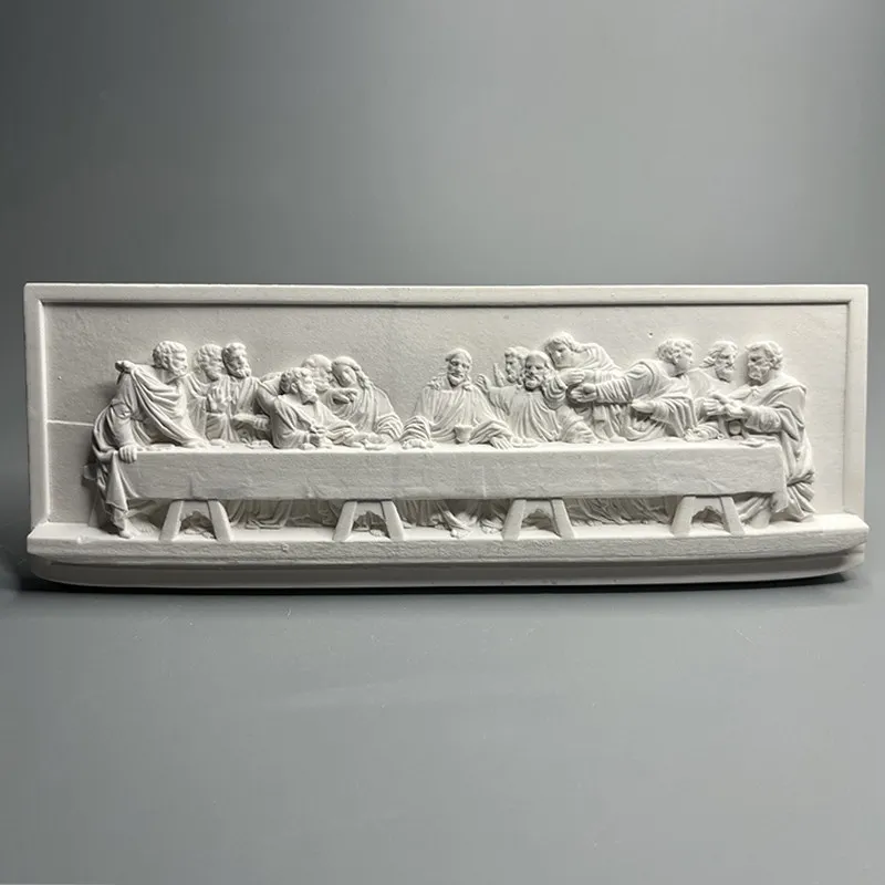 Das Letzte Abendmahl Gips-Retro-Relief Heimdekoration Ornamente Da Vinci Stereo-Gemälde Dekorative Ornamente Schreibtisch-Accessoires – Detail 4