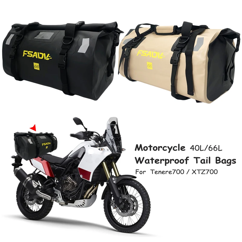 

For Yamaha Tenere700 / XTZ700 TENERE700 Motorcycle Waterproof Tail Bags 6 Level Waterproof Large Capacity Motorcycle Bag