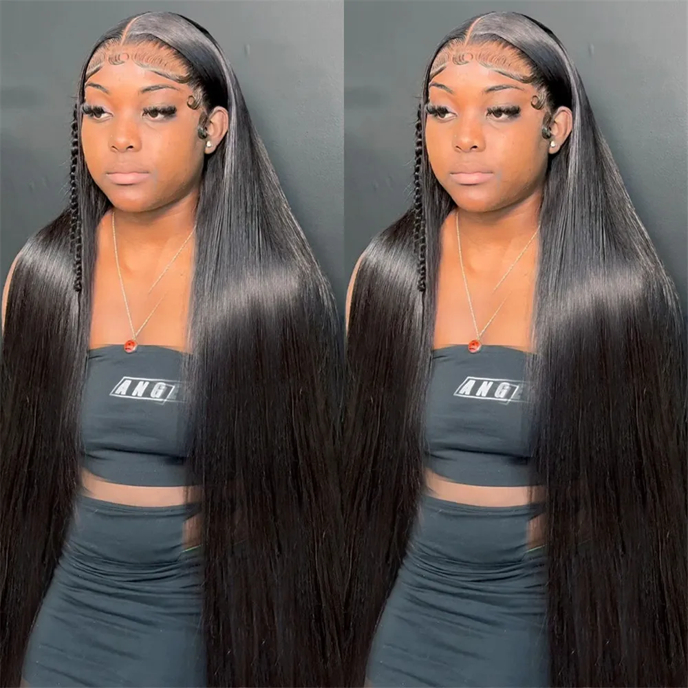 200 Density 13x6 HD Transparent Straight Lace Frontal Bob Human Hair Wig 13x4 Lace Front Wig PrePlucked For Women