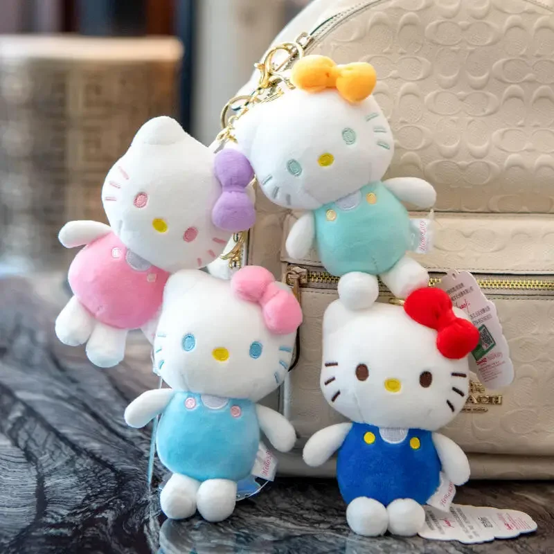 Hello Kitty Plush Keychain Cute Cartoon Bag Charm Car Key Ring Animal Doll Gift for Girls Kids Purse Backpack Car Keys Gift