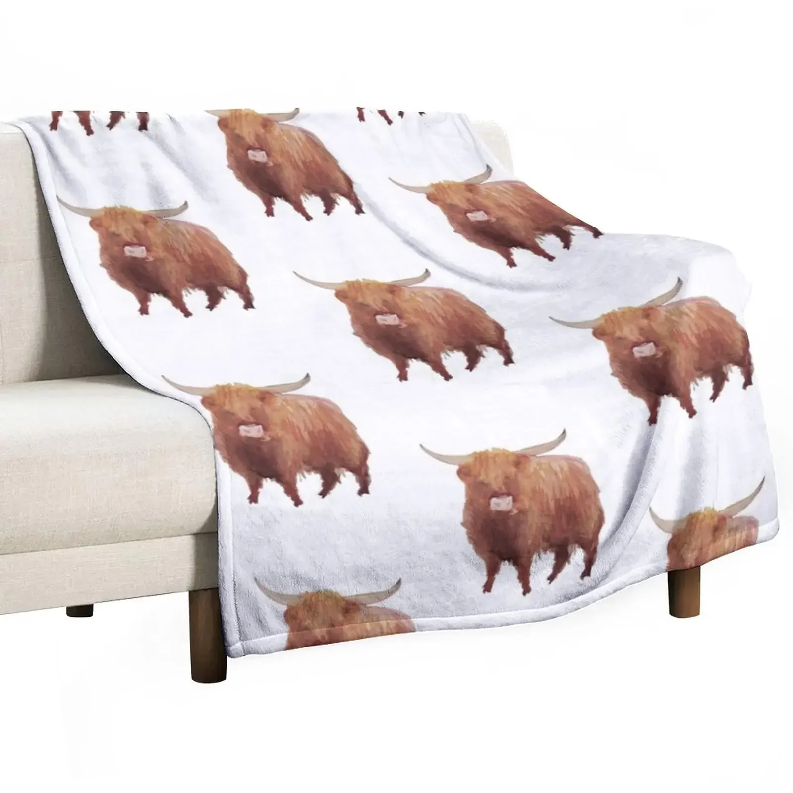 

Cow from the Highlands Throw Blanket Single Nap Luxury Comforter Blankets