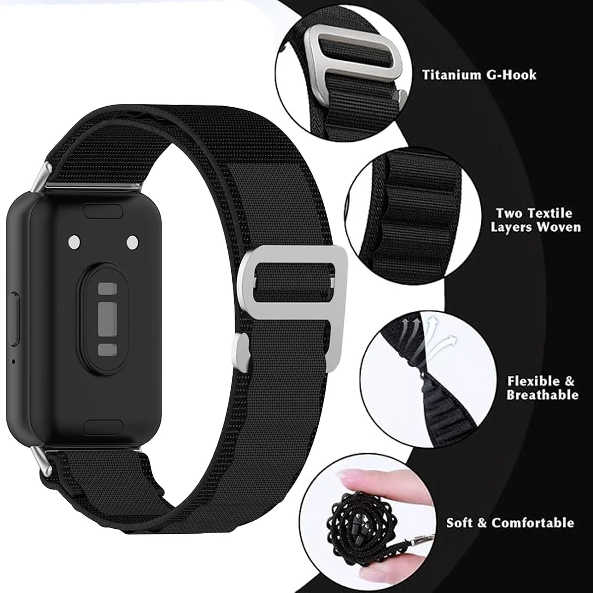 삼성 갤럭시 맞는 3 밴드 나일론 팔찌 Correa에 대한 나일론 스트랩 삼성 갤럭시 시계 맞는 3 교체 팔찌 액세서리