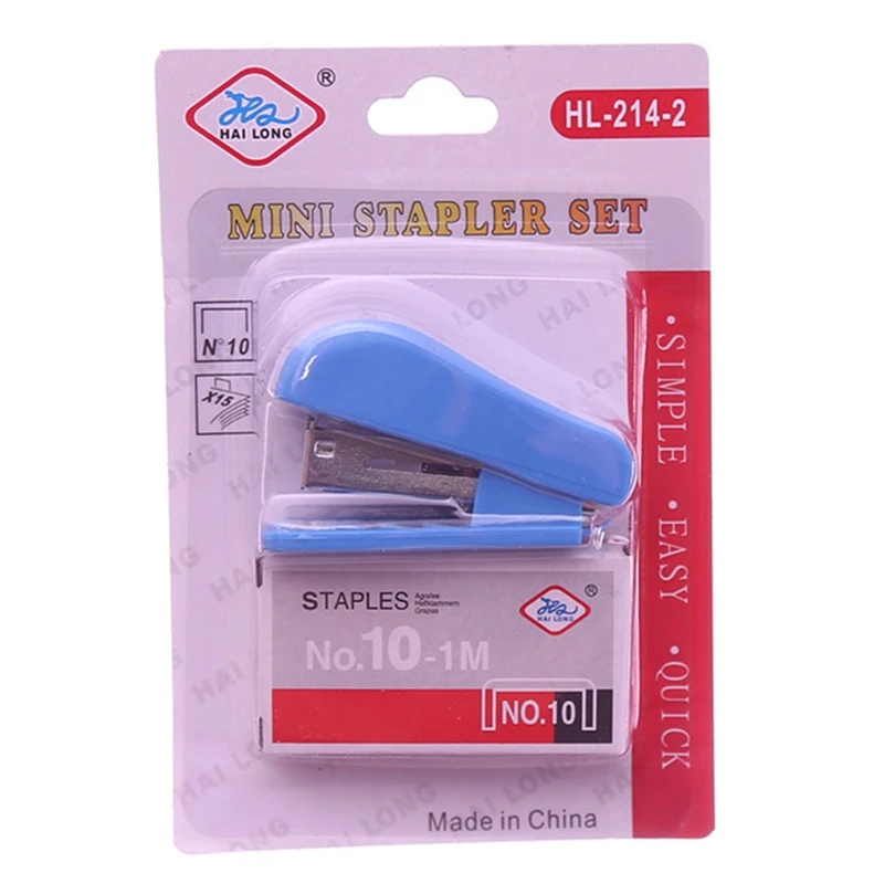 Mini Stapler with Staples Built in Staple Remover Cute Cartoon Portable Stapler Set Stationery Great Gift Studnet Prize Dropship