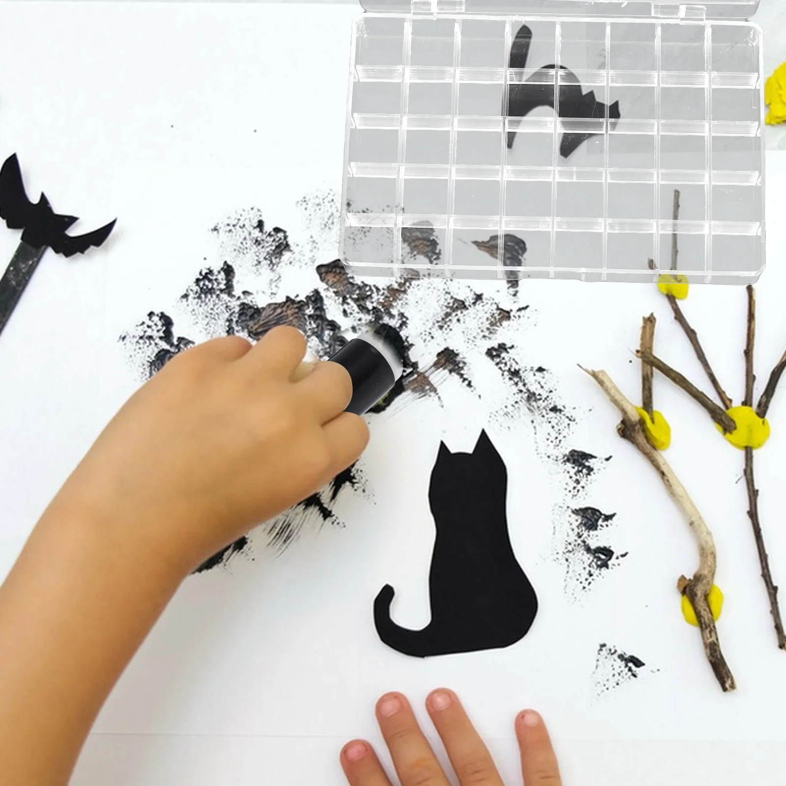 

Acrylic Storage Box 40 Compartments Clear Display Case Craft Organizer Bobby Pins Office Supplies Fishing Containers