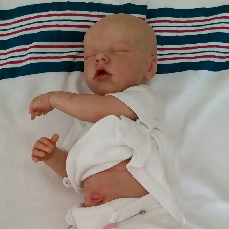 ตุ๊กตาเด็กผู้หญิงซิลิโคนนุ่มแบบเปิดปากได้ ขนาด 18 นิ้ว/45 ซม. รุ่นแฝด เบบี้รีบอร์น ผิวทาสีเหมือนจริง ของขวัญที่ดีที่สุด