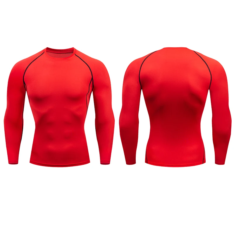 Männer Kompression Läuft T-shirt Fitness Engen Langarm Sport Shirts Training Jogging Tops Gym Sport Dry Fit Rashgard – Detail 3