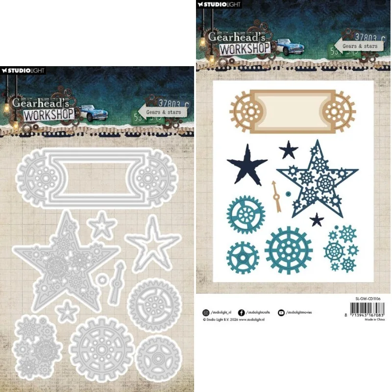 Troqueles y sellos metálicos de corte con forma de rectángulo y círculo hueco para DIY, álbumes de recortes, tarjetas de papel y álbumes hechos a mano