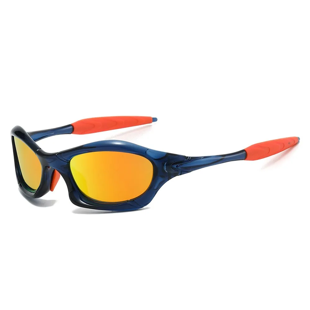 AliExpress KAMMPT Wrapped Round Sports Sunglasses Men 2026 New Mirror Outdoor Cycling Shades Women Trendy Anti-UV Windproof Riding Goggle