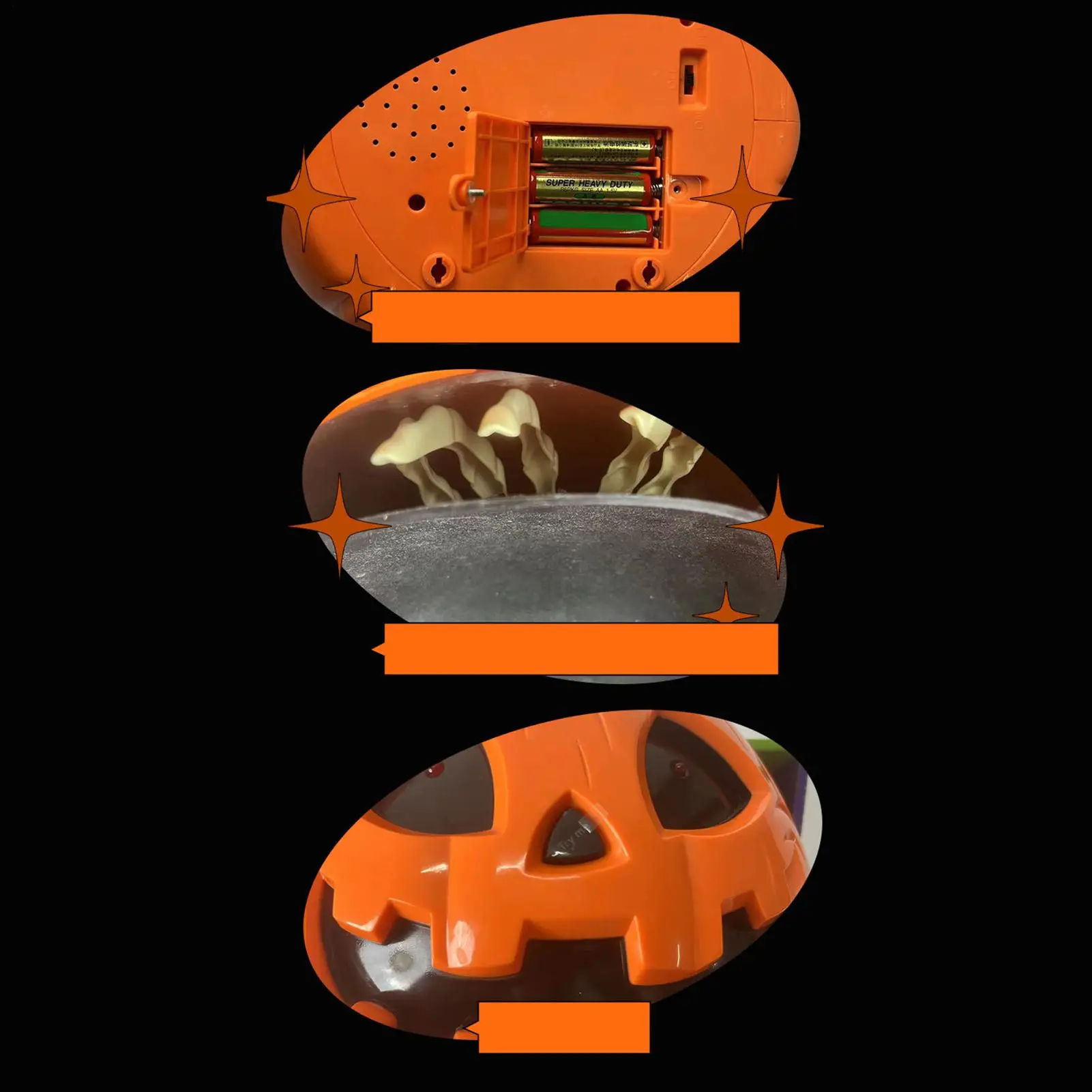 Pumpkin Candy Bowl Pumpkin Snack Holder Sugar Storage With Moving Skeleton Hand For Classroom Birthday Gathering Backyard