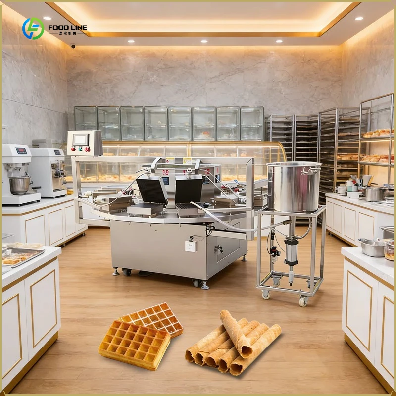 Round Pattern Egg Roll Machine Plug Ice Cream Cone Making Machine FL Customized Waffle Making Machine