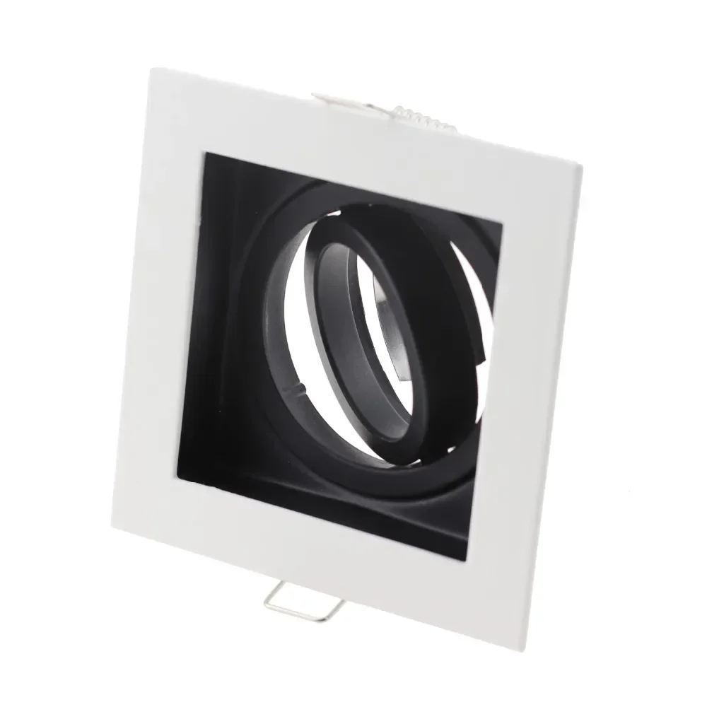 JOYINLED Aluminum Recessed Spotlight Frame GU10 MR16 Replaceable Lamp Holder Single Double Head Ceiling Downlight Fixture