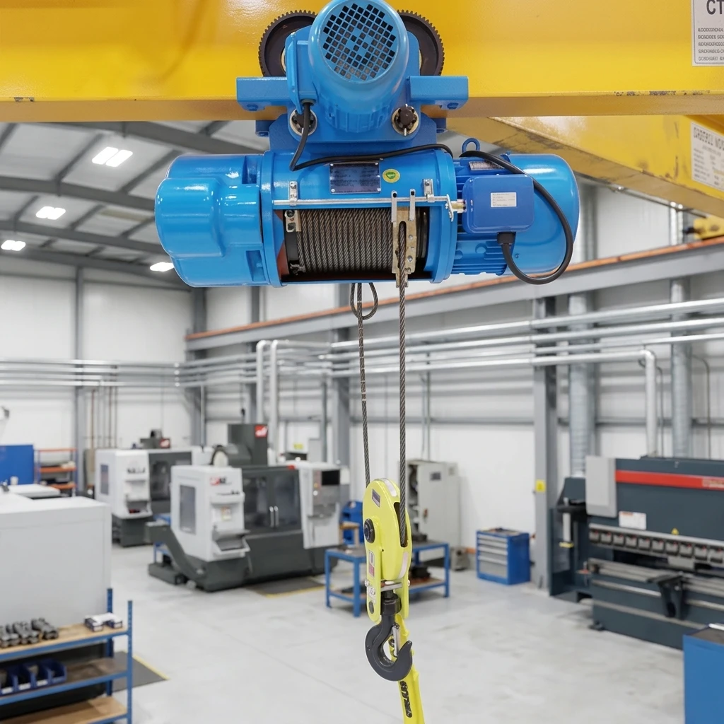 CD1 MD1 Model Electric Wire Rope Hoist 3 Ton 5 Ton 3 Phase 380V Industrial Heavy Duty Cable Hoist with Wireless Remote Control