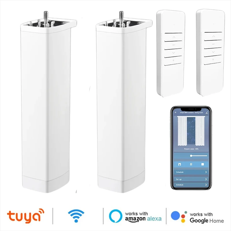 Tuya WiFi Smart Curtain Motor, Quiet Electric Wireless Remote Control, Voice Control Tools, Alexa, Google Home image 3