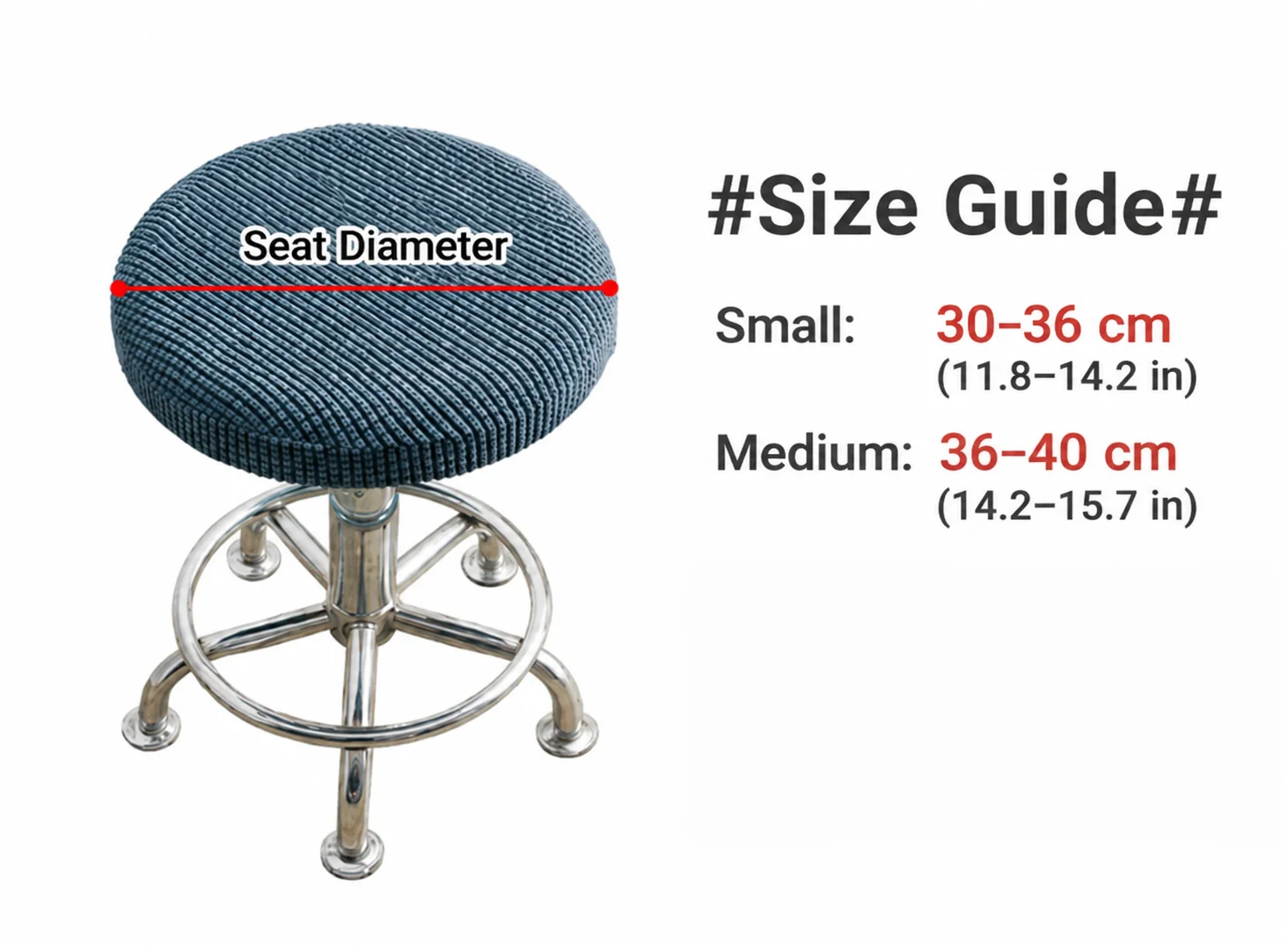 1pc Premium Silver Fox Velvet Cover for A Round Stool Elastic Round Stool Seat Cover Universal Elastic Stretch Bar Seat Covers