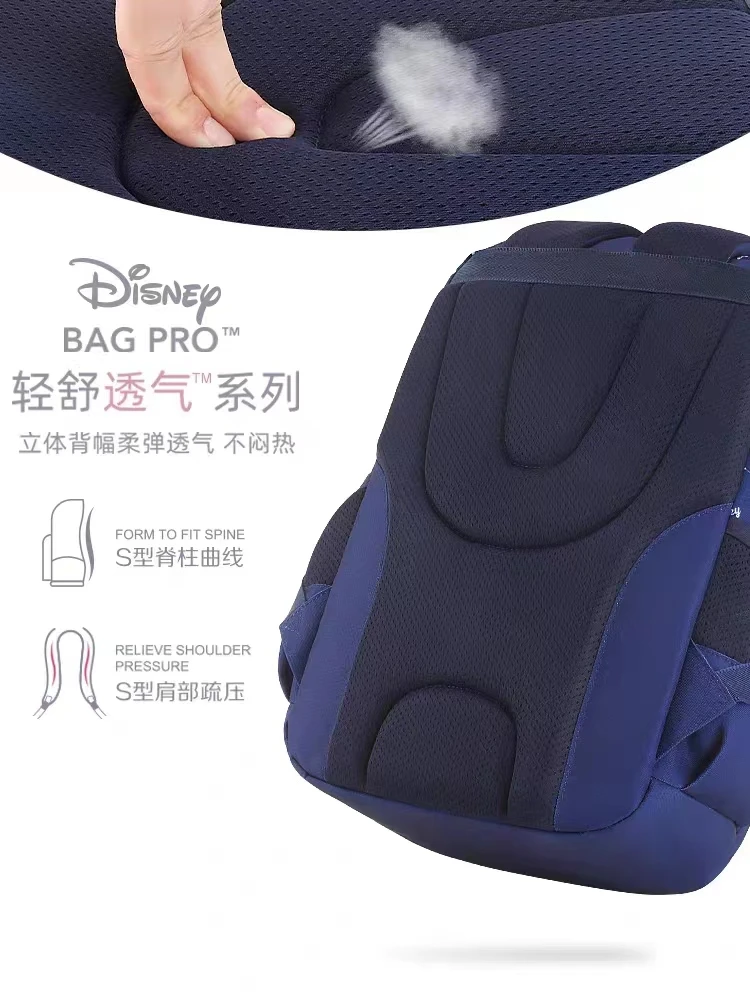 Tas sekolah santai Mickey Disney untuk anak laki-laki perempuan kelas 3-6 ransel bahu ortopedi pelajar dasar Mochila kapasitas besar