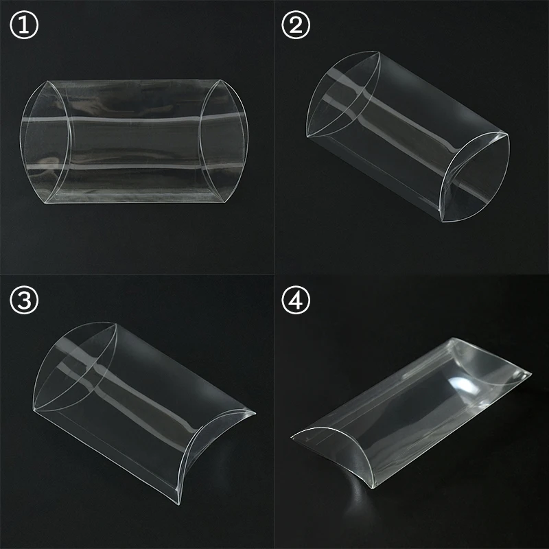 10 stücke Kissen Form Klar PVC Candy Box Transparent Geschenk Verpackung Box Hochzeit Geburtstag Party Favors Decor Weihnachten Box liefert – Detail 7