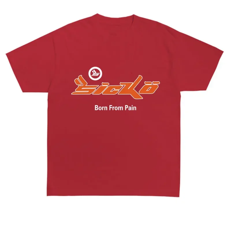 2023 New Arrivals SICKO Born From Pain T Shirt 100% Cotton T-Shirt SICKO Hip Hop Tee Shirt O-Neck Street wear Kanye West Tops