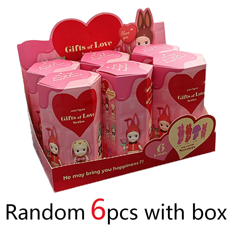 NEW Caja de muñeca bonita، regalo de la serie Love، figuras de animals de Anime، adornos، mucionesas، adorno de coche de escritos #6