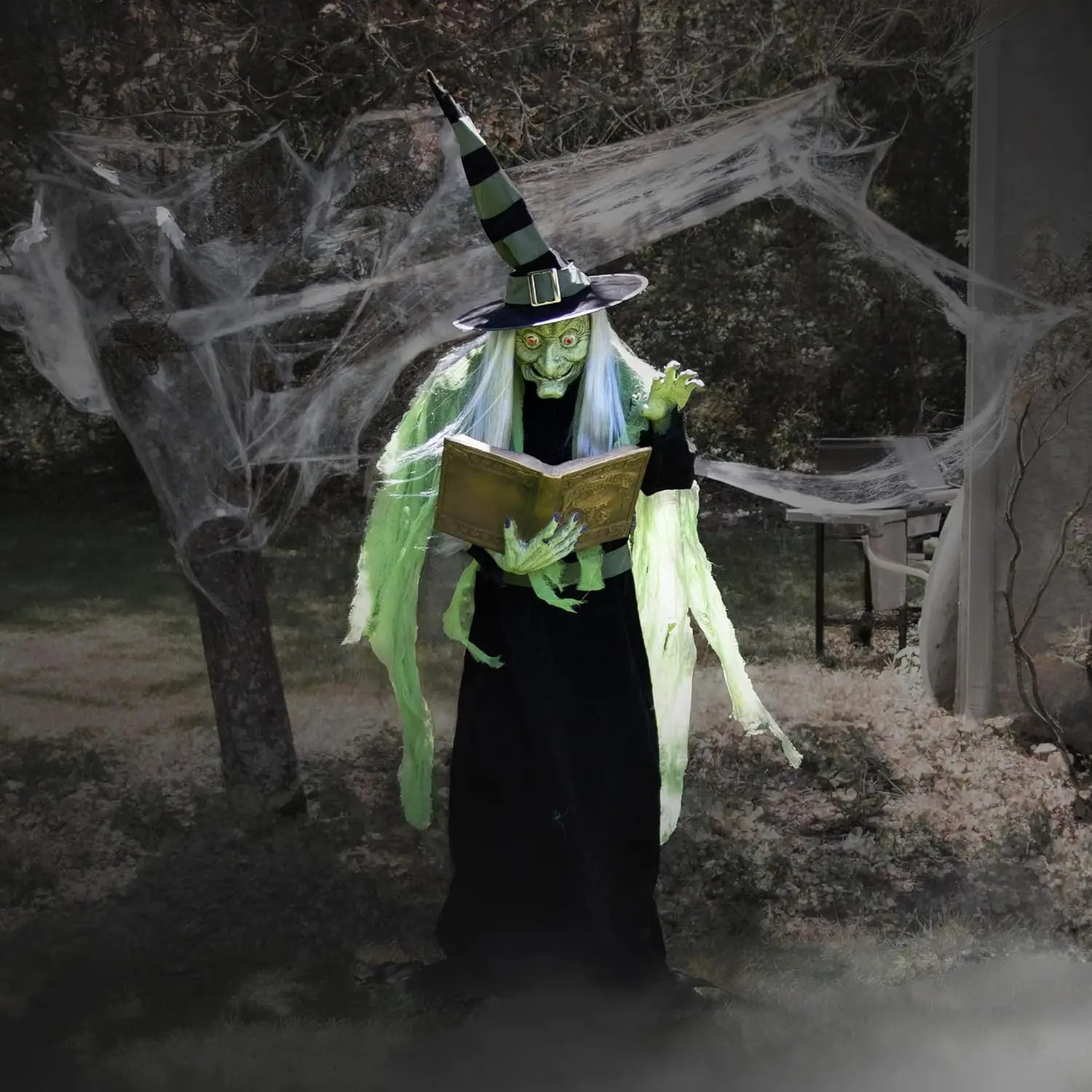 6-Ft. Enchantress Witch, Motion-Activated Talking Scare Prop Halloween Animatronic for Indoor