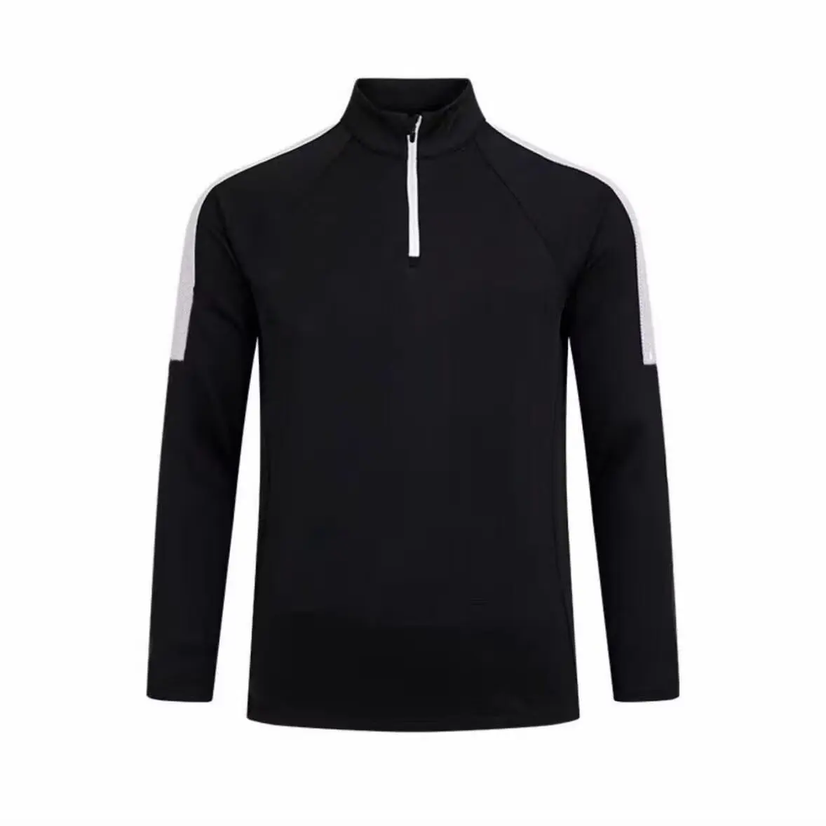 Neues Trendiges Reißverschluss-Rundhals-Langarm-T-Shirt-Design für Herren - Dry-Fit Sport-Oberteil mit Literarischem Charme – Detail 7