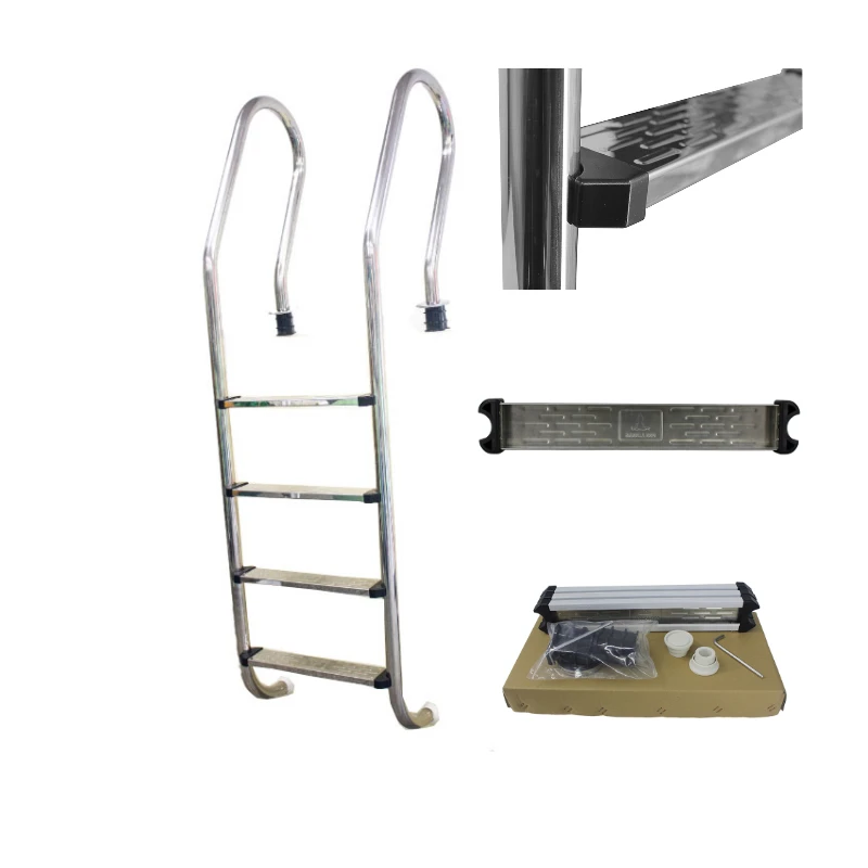 

High Polishing Stainless Steel 304/316 Above Ground Anti-slip Swimming Pool Ladder