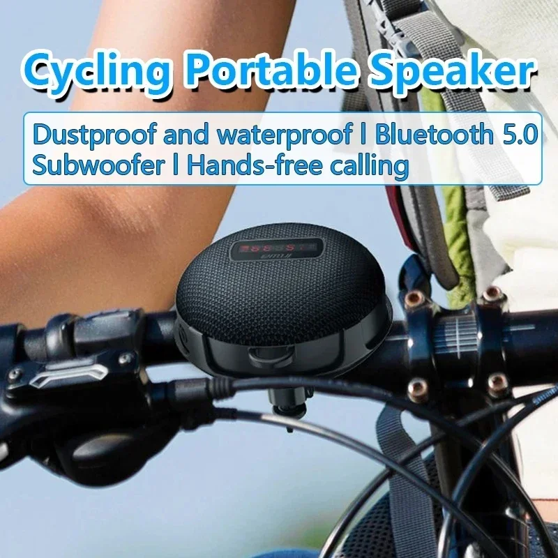 Bluetooth Speaker Riding Speed Display Boombox Dust-proof Waterproof Plug-in Card Portable Wireless Large Volume Mini Subwoofer