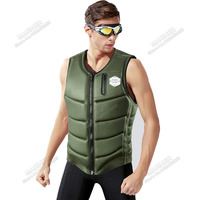 Premium Elastic Neoprene Impact Vest wake surfing Comp Vest Men Women Watersports Activities Thin and Light life jacket