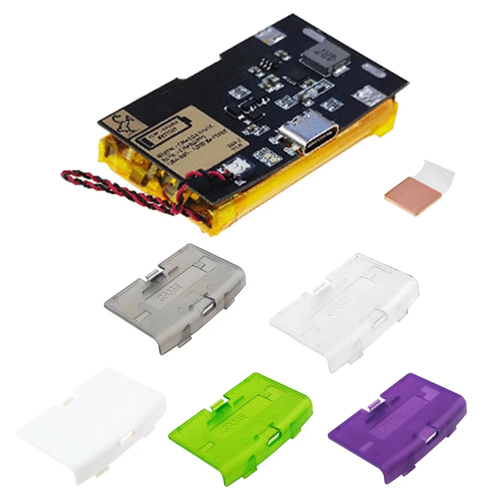 Bateria de lítio embutida de 1800mAh com carcaça personalizada IPS V3 V4 para GBA IPS V4 Backlight pré laminada tela LCD V3