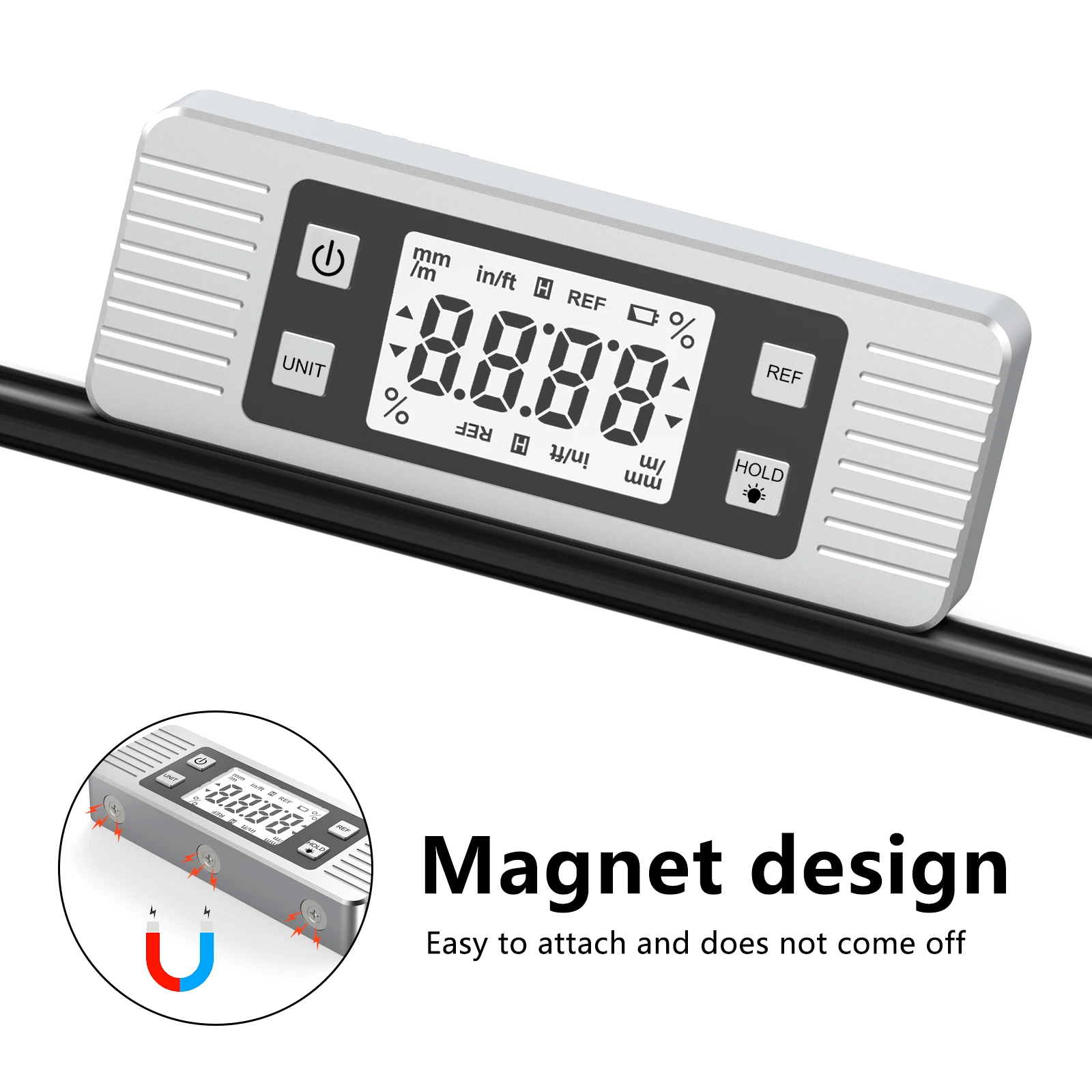 2024 Digital Level Box Protractor Inclinometer Level Goniometer Measuring Angle Meter Magnet 90 Degree Ruler