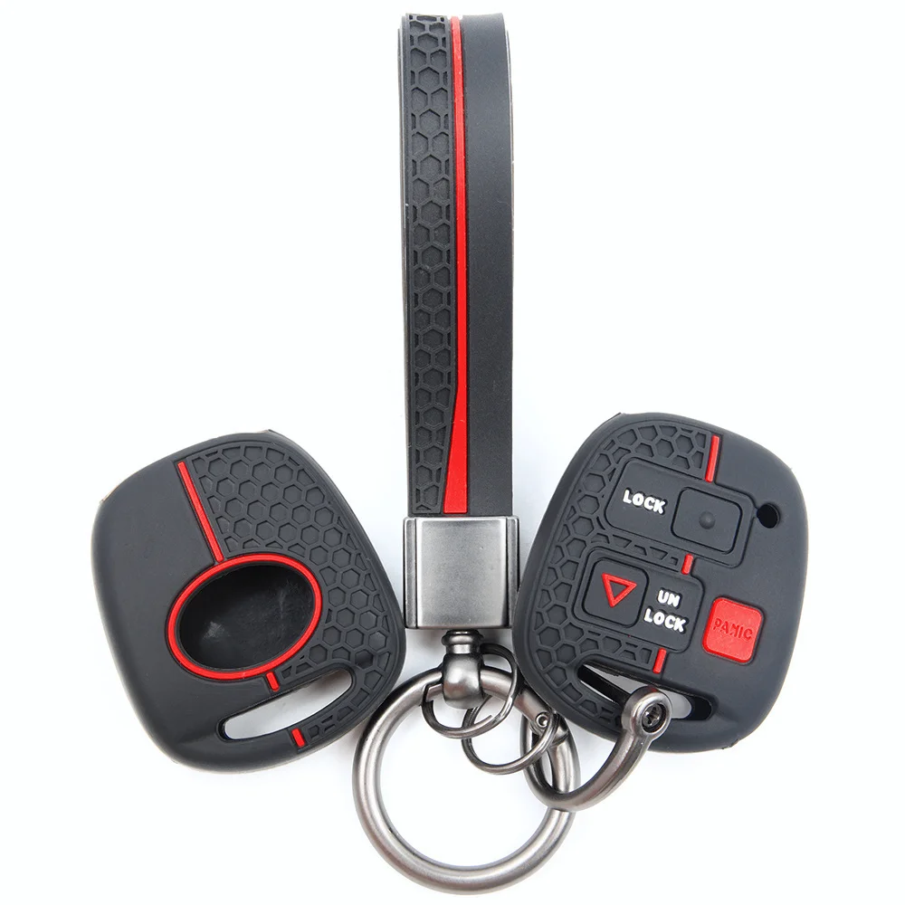 For Toyota FJ Cruiser Land Cruiser Prado 4Runner Soft Silicone Smart Key Protector Compact Wristlet Full Coverage