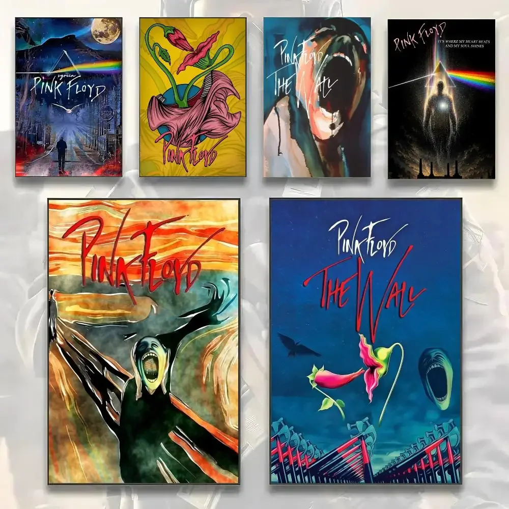 Rock Metal Band P-Pink Floyd Painting Calligraphy Modern Canvas Wall Art Prints for Living Room Decor | Wall Decals