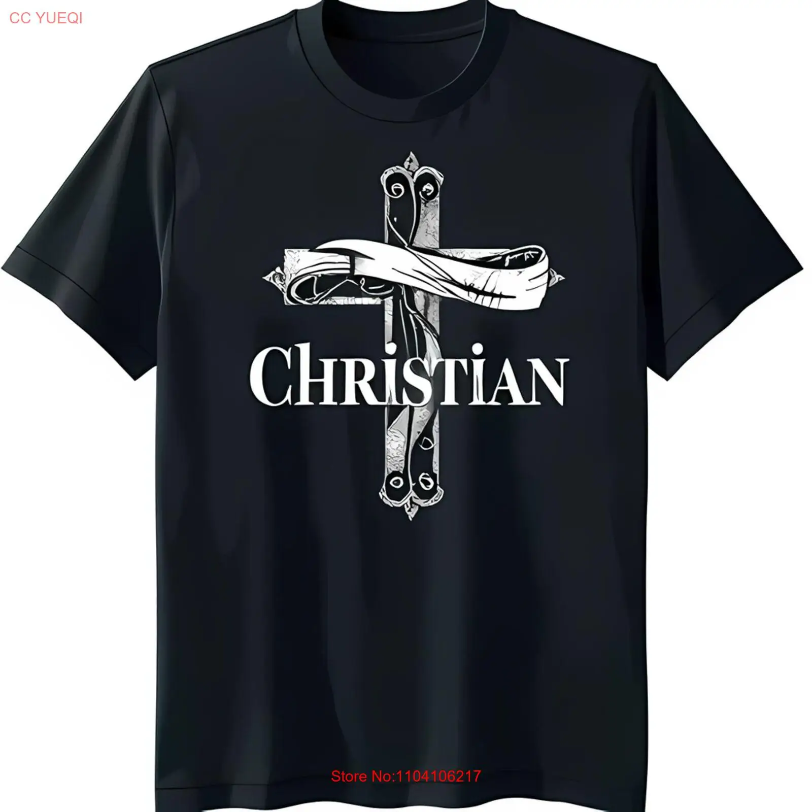 

Белая черная футболка с рисунком для христиан, жирный дизайн веры