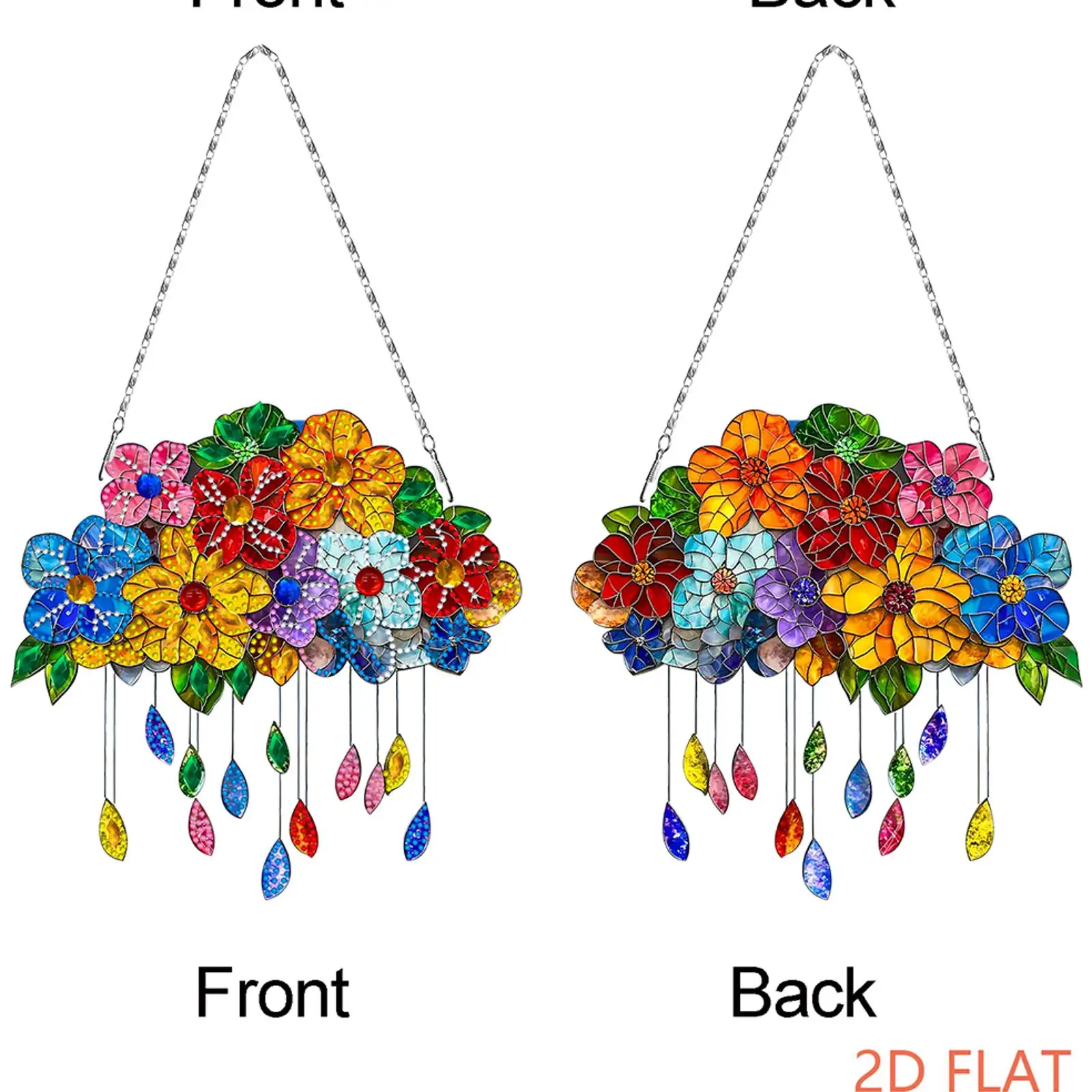 

Набор для творчества Cloud Flower DIY: 2D плоская акриловая алмазная мозаика-подвеска для взрослых, декор для дома, 24x24 см