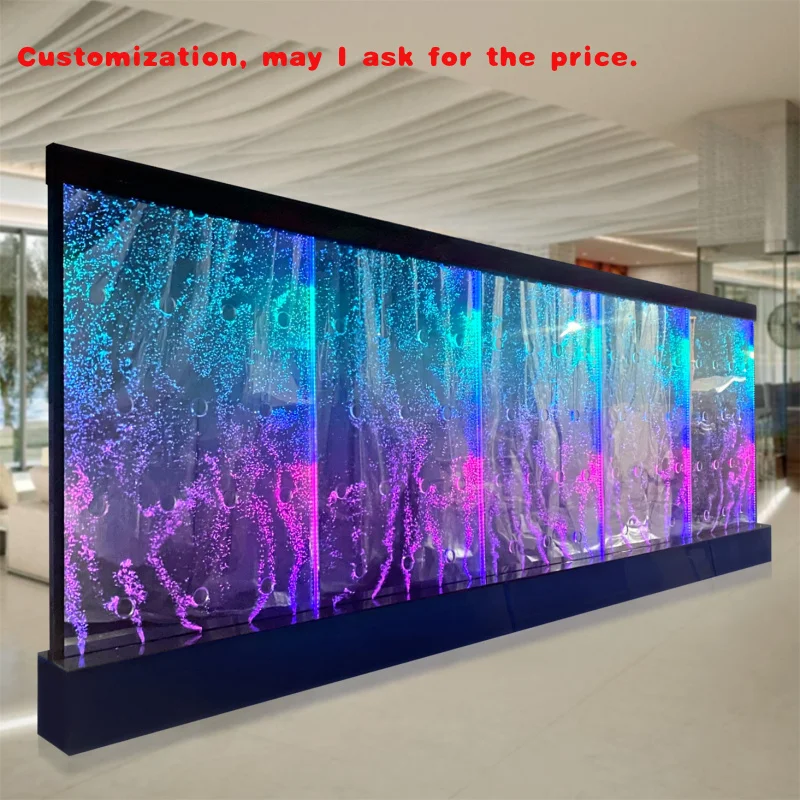 

на заказ. Напольная светодиодная пузырчатая стена на заказ с логотипом компании