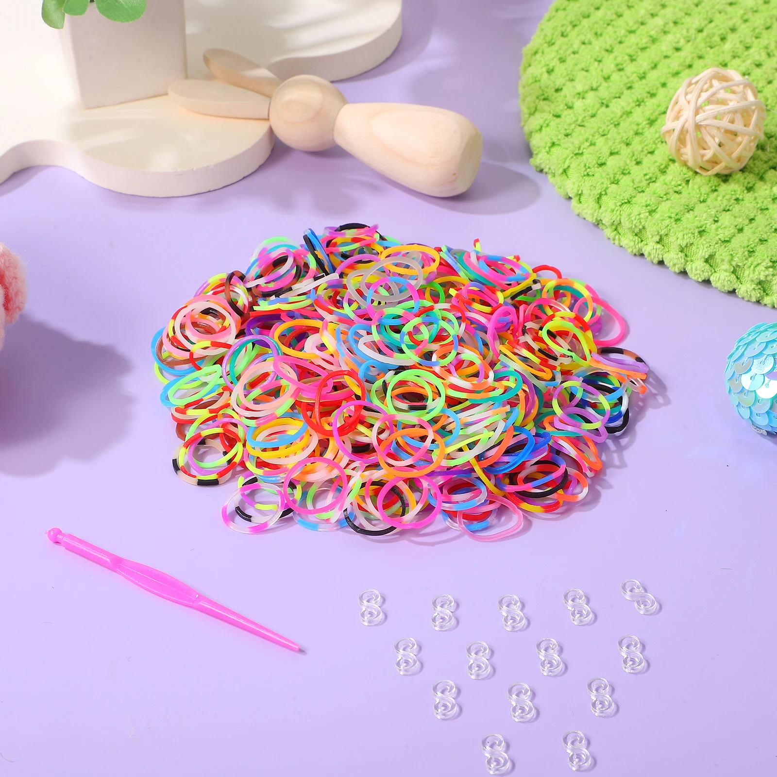 

170 Pcs Elastic Hair Ties Dog Beauty Straps Bands for Accessories Bows Rubber Braiding